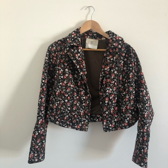 NWOT Anthropologie Hei Hei Floral Moto Jacket - Picture 5 of 7